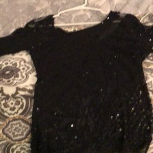 Long sleeved beaded Cache top